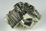Shiny, Cubic Pyrite Crystal Cluster - Peru #195721-1